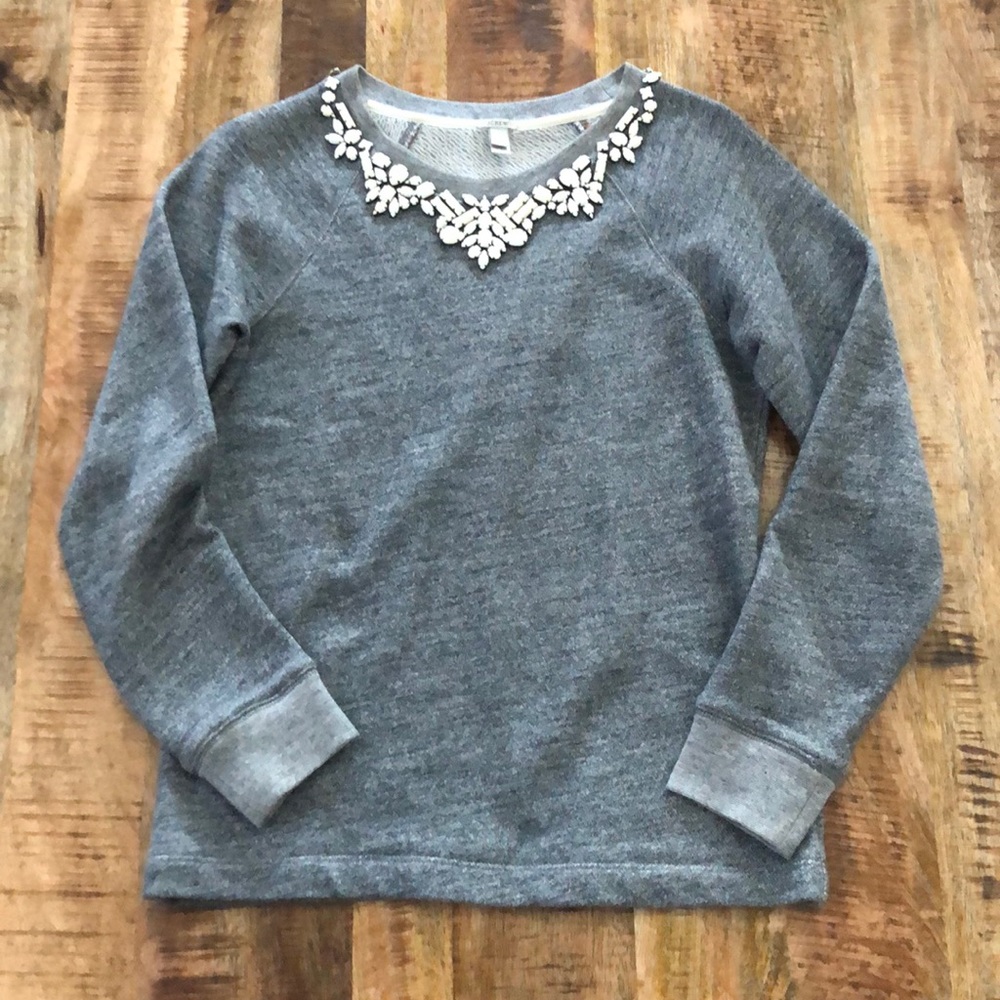JCrew Jeweled Sweatshirt